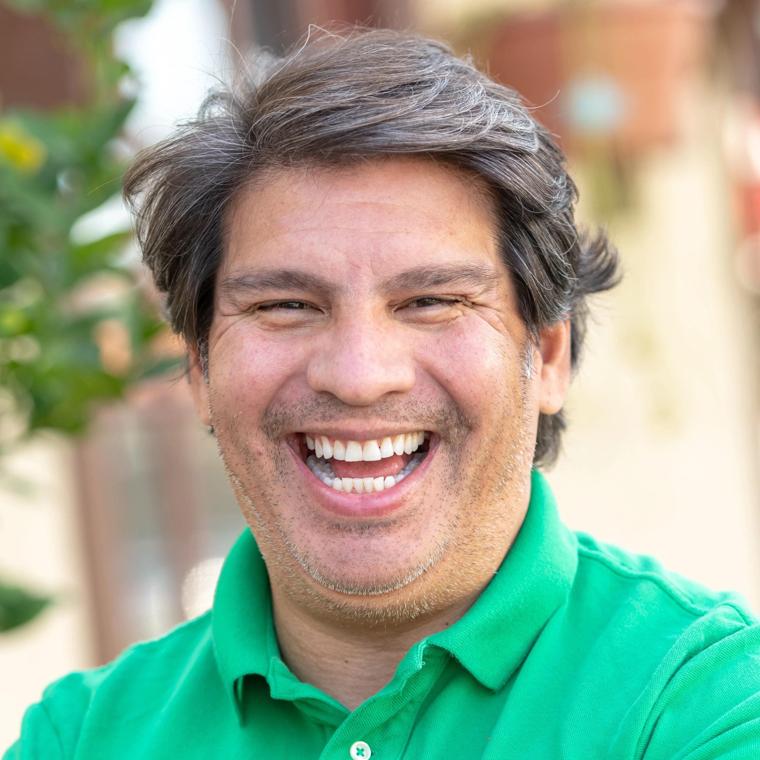 Smiling customer portrait