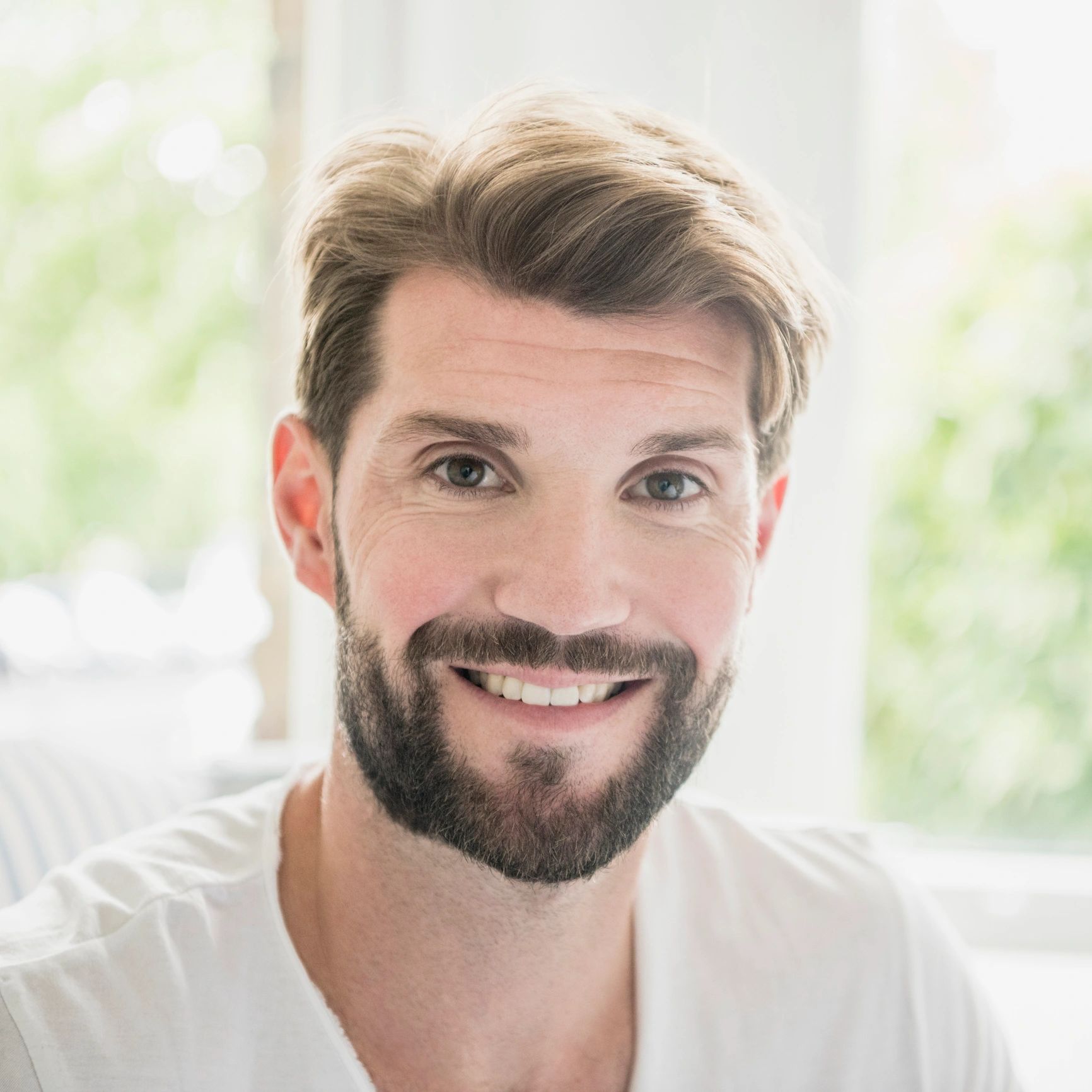 Smiling customer portrait